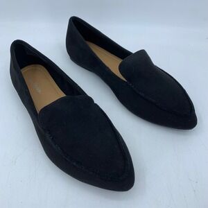 Sophie Taylor Womens 9 Wide Black Ballet Slip On Flats Shoes Casual Pointed Toe